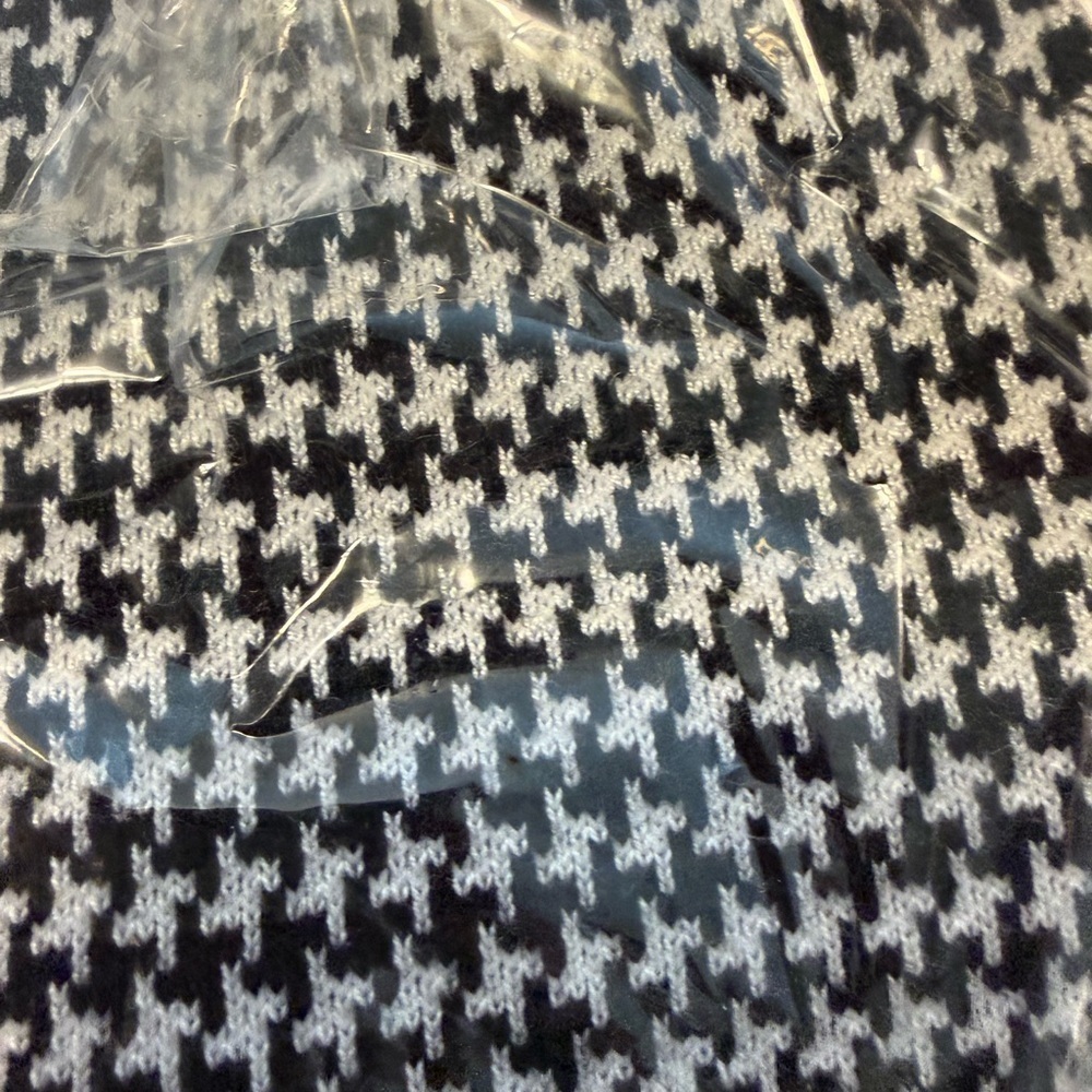 DKNY Long Sleeve Monochrome Houndstooth Pocket Sweater Mini Dress NWT L - Picture 9 of 12